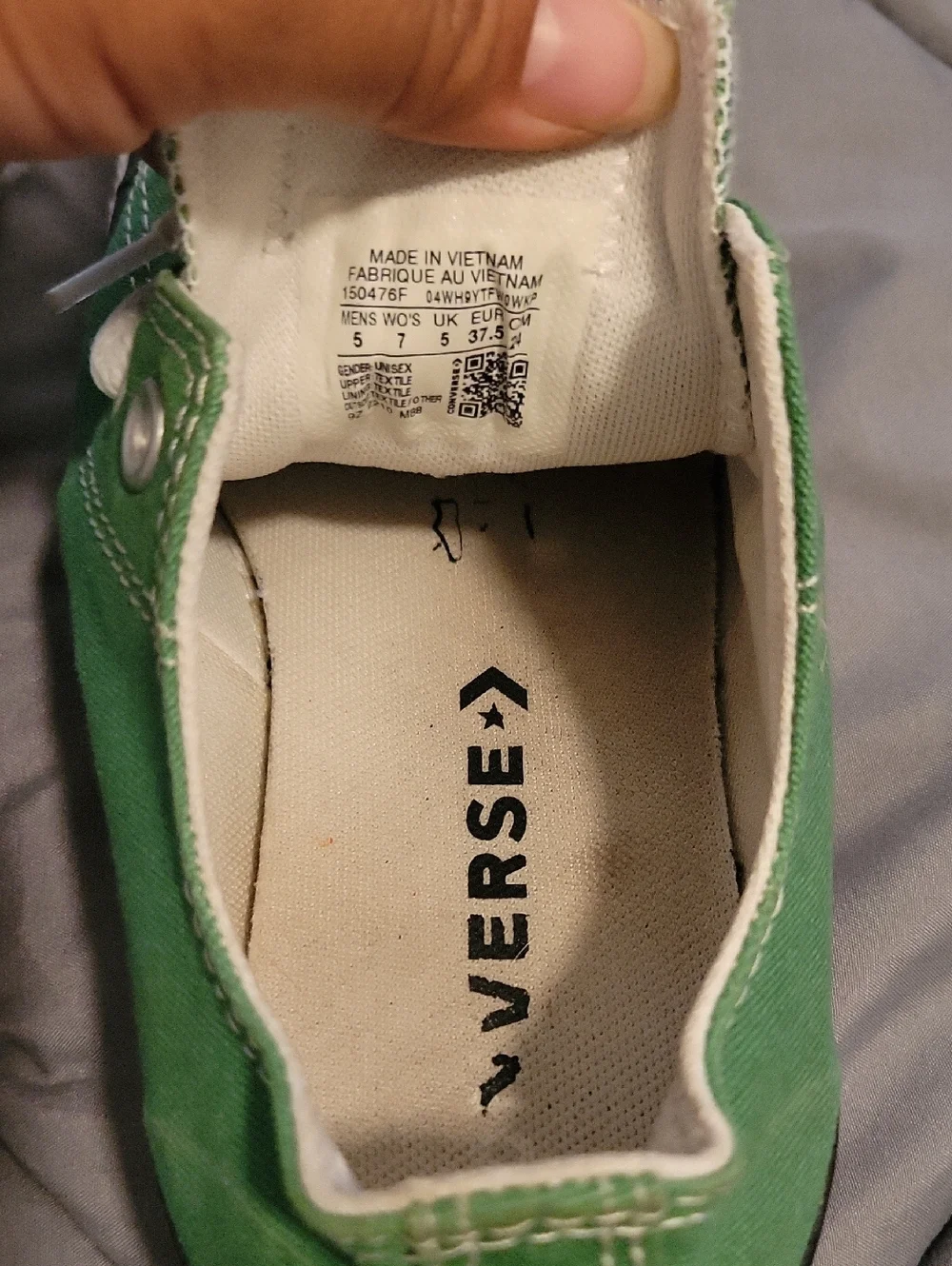 Converse Kids Low Top Canvas Sneakers in Bright Green and White - Picture 6 of 7